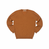 Orange V Neck knit BK-01